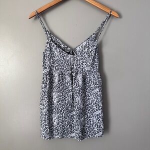 Lorimier Leopard print tie back cami